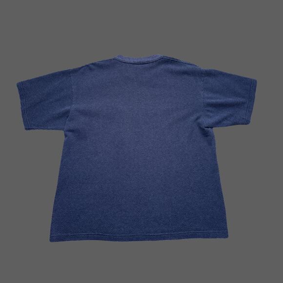 Camel 1996 VTG Knit Tee Blue USA Made Size L Mens RARE 90s Graphic Shirt - Picture 7 of 7